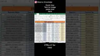 Convert any Image to Excel Table || Excel may text to image paste kaise kare   
