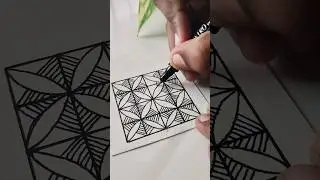 Draw with me 🎨🖌️ / zentangle patterns #art #shorts #drawing #satisfying