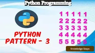 #11.3 Square Number Pattern in Python | Number Pattern in Python | Python Pattern Programs