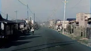 1940s - Road side shots of Japan (Ota near Tokyo) (Remastered, Colorized, 60 FPS)