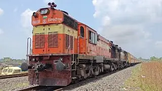 16734 Okha - Rameswaram Express | Guntakal WDM3A Chugging | Train Videos Indian Railways