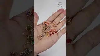 #shortsvideo | Easy wire and beads bracelet tutorial | colorful heart balloons, smiley face  #diy