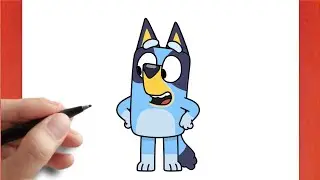 How to DRAW BLUEY the PUPPY