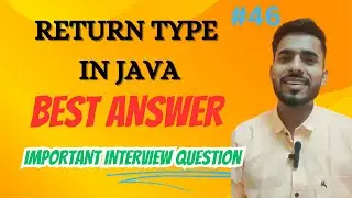 Best Answer - What is return type in JAVA