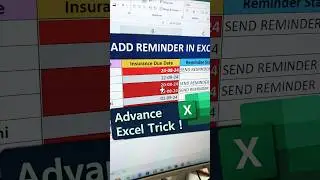 ⏰⏰Automatic Reminders in Excel🙄Advance Excel Trick 