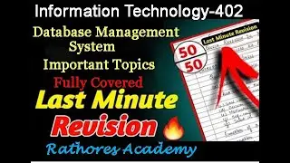 Important Topics of Database Management System REVISION  CBSE BOARD -23 CLASS 10  Live  IT - 402