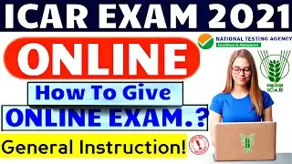 icar exam 2021 | How to give icar exam online? | How To Give ICAR Mock Test? | General Instruction 💯