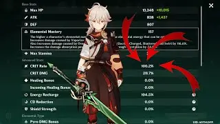 C0 100% Crit Rate Kazuha DPS Build VS Childe
