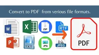 How to convert any format (XLS, Docx, Ppt. etc) || To pdf file.