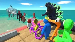 Dive Into The Sea To Fight King Shark | Rainbow Friends VS Super Godzilla - ARBS