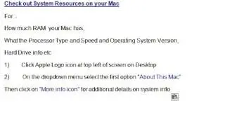 How to find how much memory and Mac OS version on your Mac