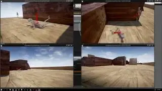 100% Blueprint Semi Networked Active Ragdoll System in Unreal Engine 4