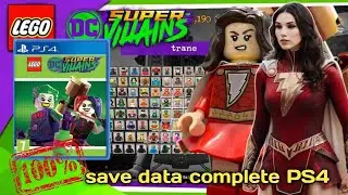 [PS4] Lego DC Super Villain save data complete 100%  unlock all character PS4 HEN