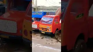 Truck JCB mud off-road action | TATA Ashok Leyland | Loaded miniature| Scale Model Diecast Bulldozer