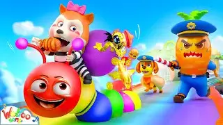 Police Officer Chase Baby Thief! Catch Stranger Song | More Police & Thief Songs | Wolfoo Kids Songs