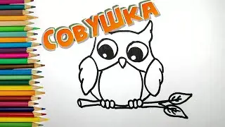 КАК легко нарисовать милую СОВУ / Рисунки для срисовки