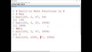 R Language Math Calculations functions max min sqrt abs ceiling floor