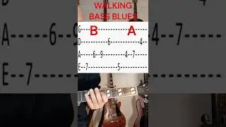 Blues Walking Bass Line - Guitar Lesson #guitar #guitarlesson #bluesguitar #guitarlessons #blues