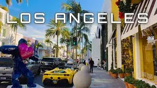 [4K] 🇺🇸 Los Angeles Walking Tour 2025 | Beverly Hills, Rodeo Drive, Santa Monica Pier, Grove & More!