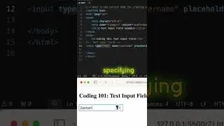 HTML Coding Q&A 21: Correct HTML for creating a text input field? 