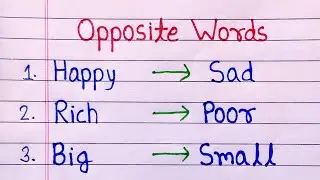 10 Opposite Words/Opposite Words in English/vilom shabd english mein/opposite words for kids