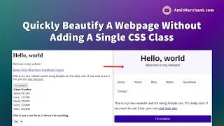 Quickly Beautify A Webpage Without Adding A Single CSS Class