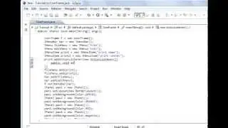Java programming Lesson 65 GUI : Adding Menu bars, menus and menu items Part 1