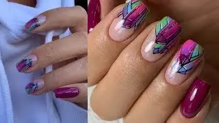 Алмазный маникюр💅🏻Маникюр с кристаллами. Комби с твизерами.