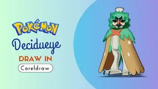 How To Draw Pokemon - Decidueye Easy Step by Step | Coreldraw | Drawing.