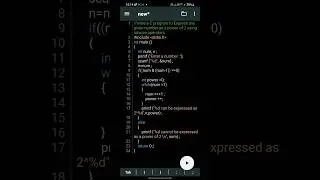 write a c program to Express any given number as a power of 2 using bitwise operators #c #coding