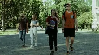 Students walking through a college | Free Stock Footage - No Copyright