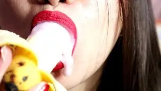 ASMR Banana and Yoghurt Healthy Snacks Sounds