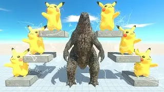 GODZILLA 2021 VS PIKACHU - Animal Revolt Battle Simulator