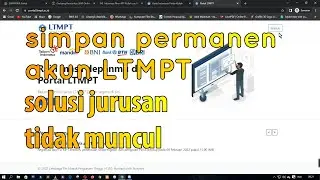 munculkan jurusan dan simpan permanen akun LTMPT