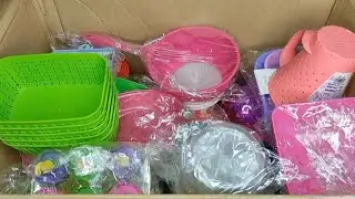فتح كرتونه جديده من بلاستكات ورفايع مطبخ العروسه