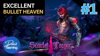 Scarlet Tower #1 | Better than Vampire Survivors? | Bullet Heaven Game