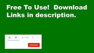 Simple YouTube Like, Subscribe and Notification Bell - Green Screen Overlay - Free to Use
