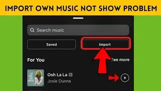 How To / can Fix Not Show own Music import Options in Instagram Reels