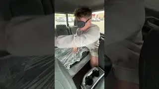 We challenged him to install our seat covers blindfolded for $100!