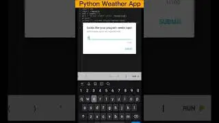 Make simple weather app in python || python coding status  #shorts   #programming  #turtle  #python