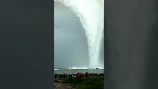 Waterspout right in front of the shore  #naturaldisaster