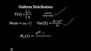 Uniform Distribution Mean, Variance and Moment Generating Function Proofs