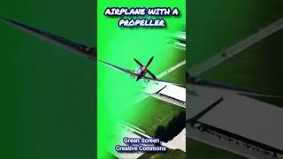 Plane green screen footage, Chromakey animation. 