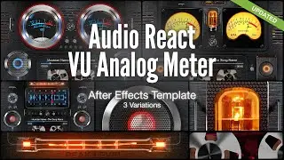 Audio React Analog VU Meter  |  After Effects Template.