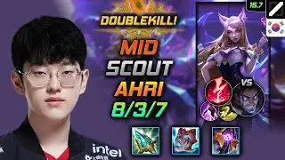 Ahri Mid Build Scout Rod of Ages Electrocute - LOL KR Master Patch 15.7