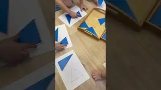 Монтессори урок. Разные треугольники