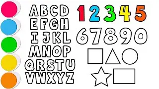 How to Draw Alphabet Easy | Drawing Numbers, Shapes