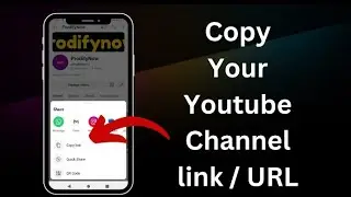 How to copy YouTube channel link/URL