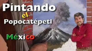 Cómo Pintar la Fumarola del Popocatépetl. Pintando Cholula México Parte 3