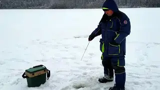 Окунь зимой. Ловим-рыбачим. Клюёт на блесну.